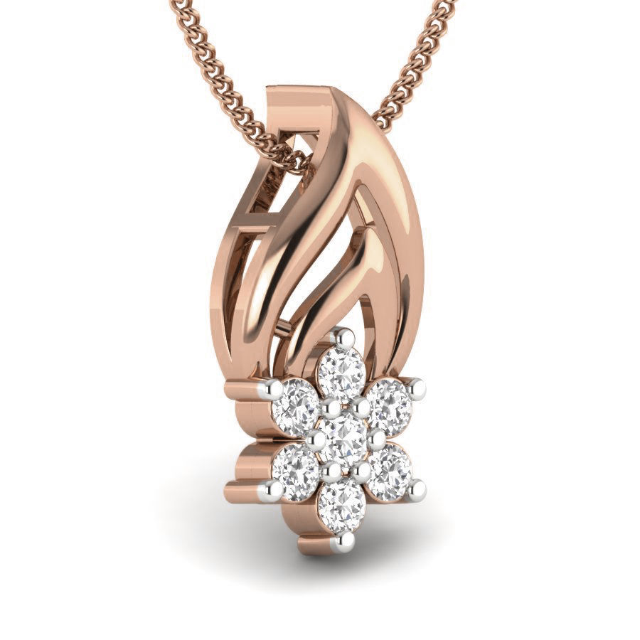 Diamond Pendant Leaf renders 3dm details 3D print model_4