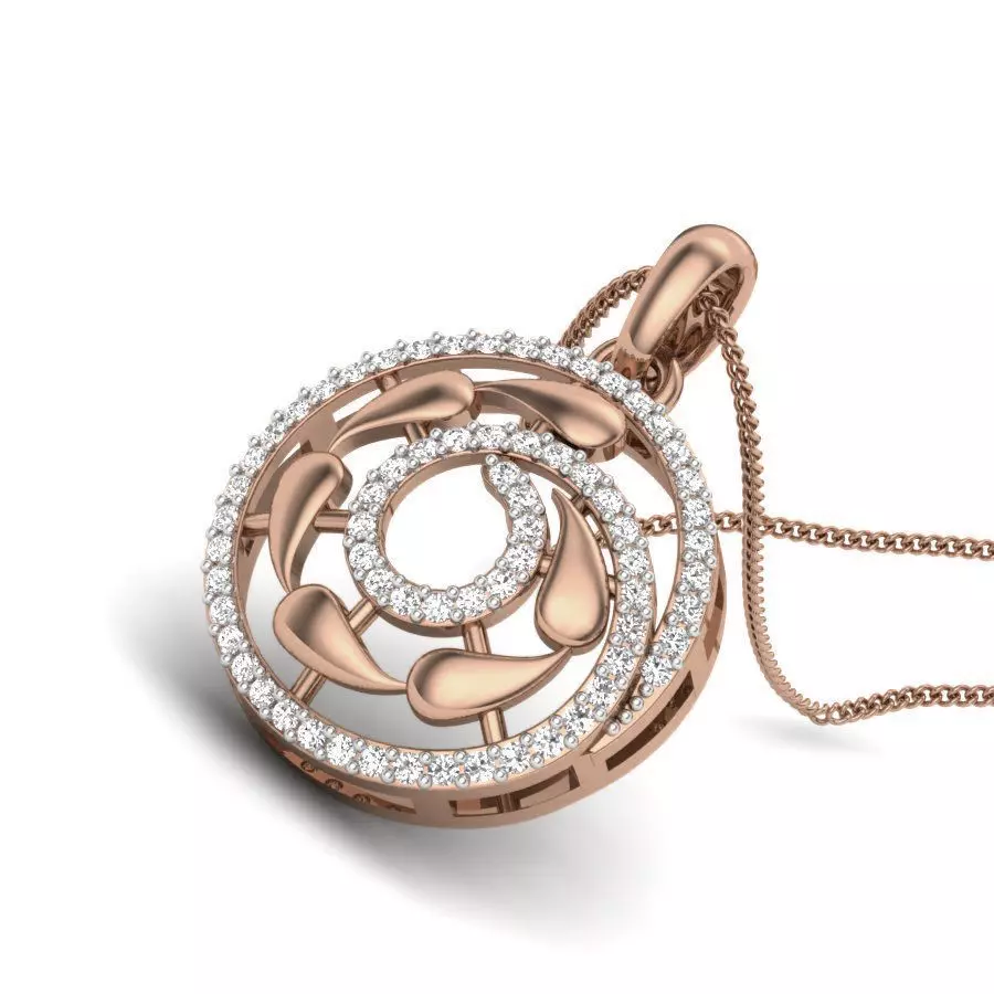 Vortex Diamond Pendant renders 3dm details 3D print model