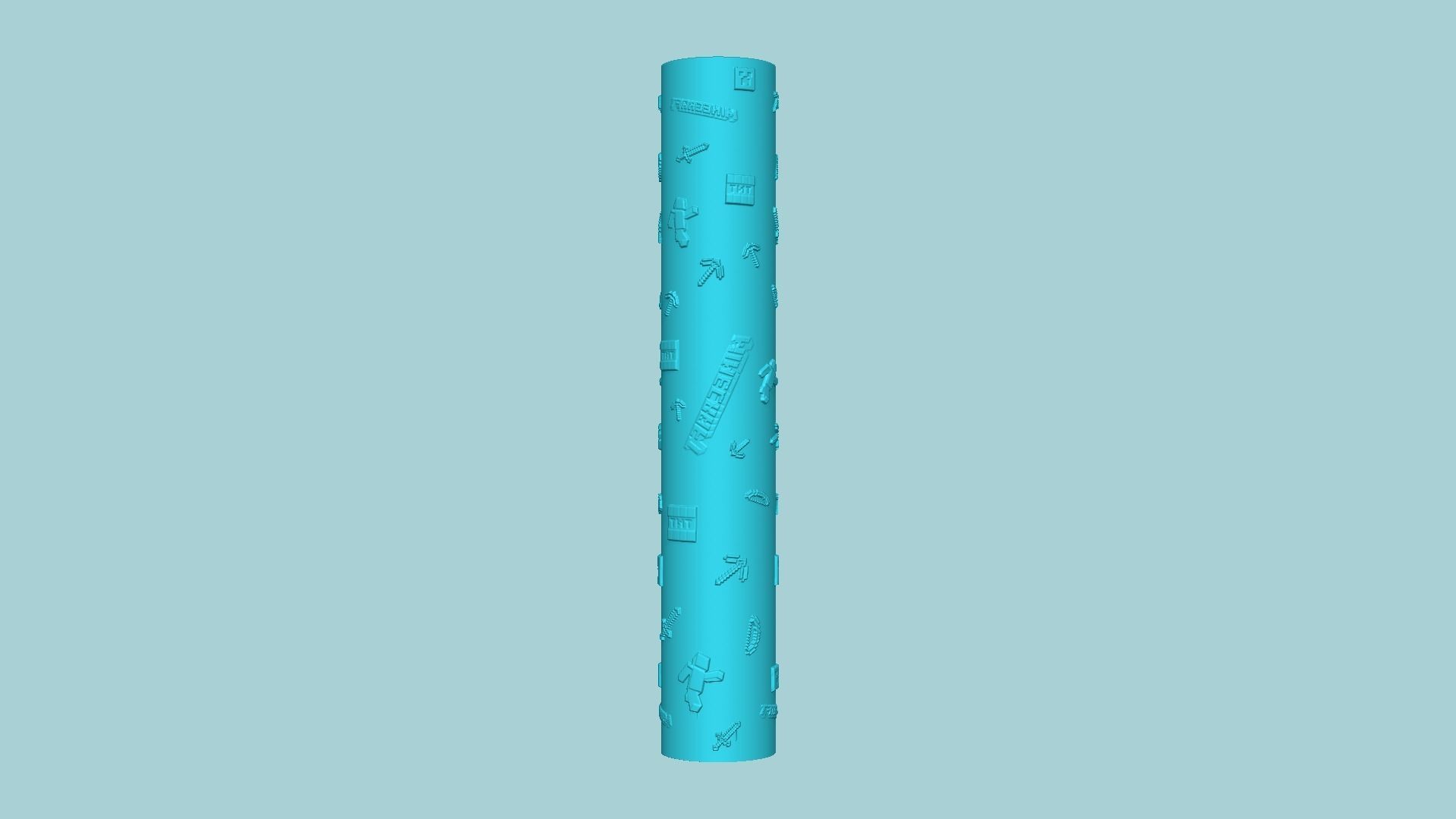 Texture Roll 69 Minecraft Positive - Fondant Decoration Maker 3D print model_1