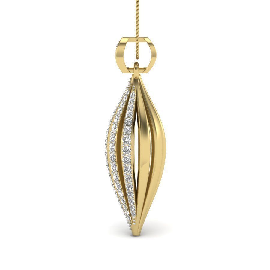 Nut Diamond Pendant renders 3dm details 3D print model_8