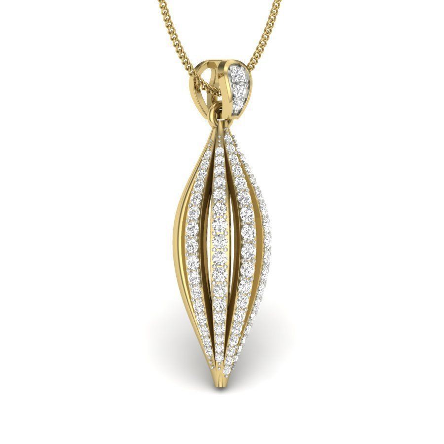 Nut Diamond Pendant renders 3dm details 3D print model_4