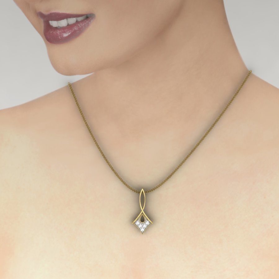 Diamond Pendant renders 3dm details 3D print model_1