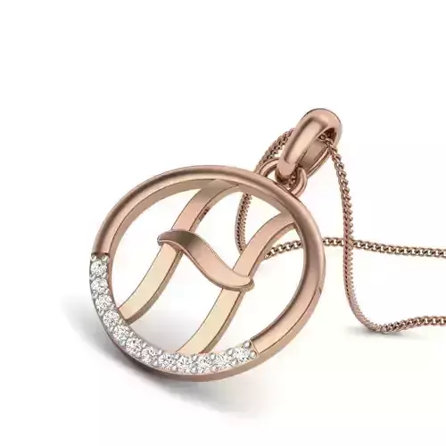 Diamond Alphabet - H Pendant renders 3dm details