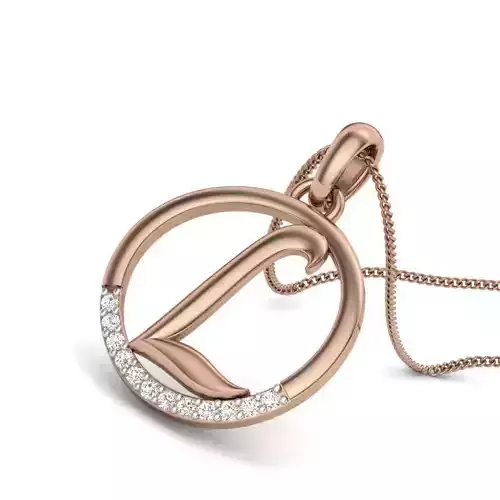 Diamond Alphabet - L Pendant renders 3dm details