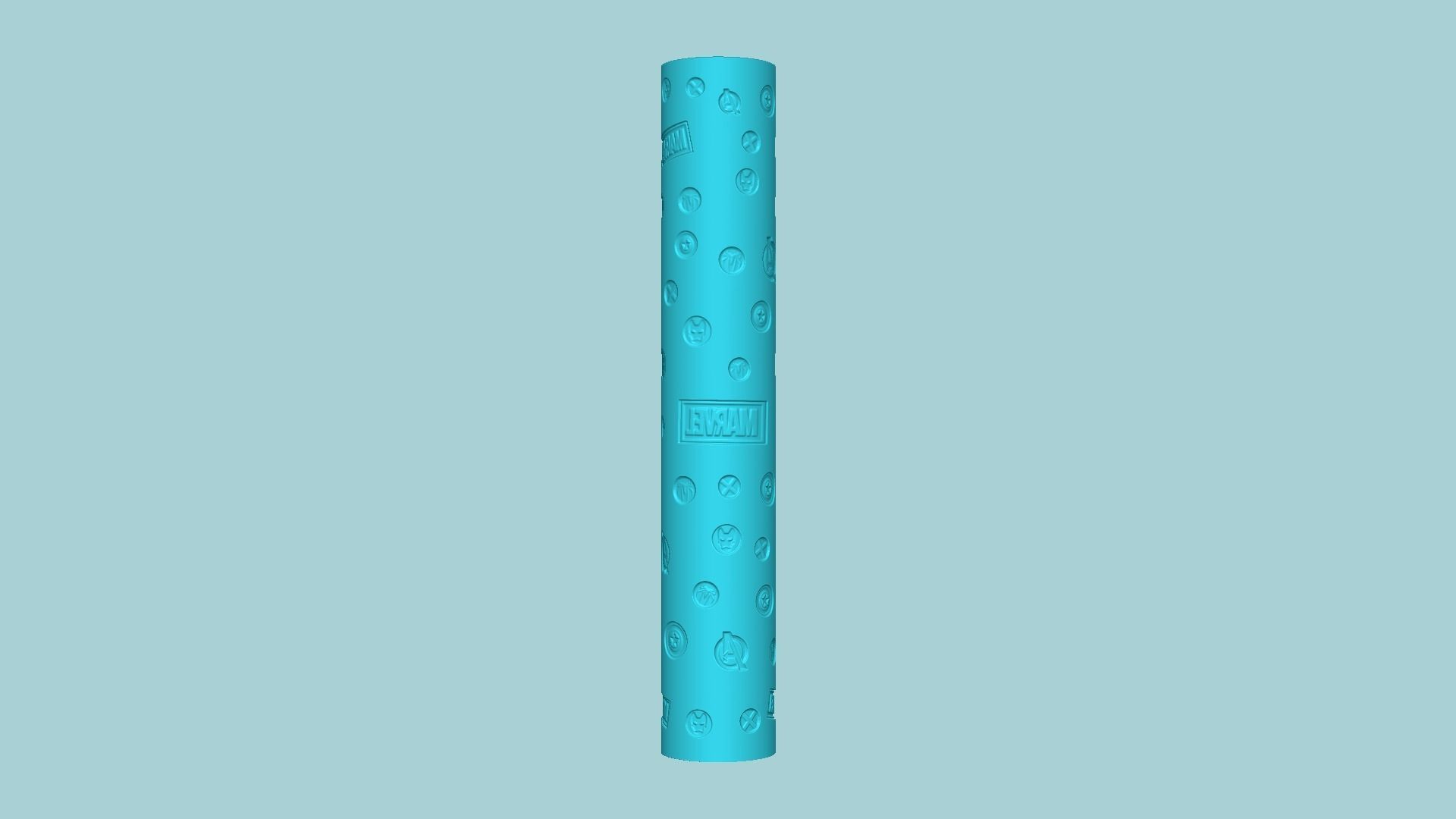 Texture Roll 70 Marvel Negative - Fondant Decoration Maker 3D print model_1
