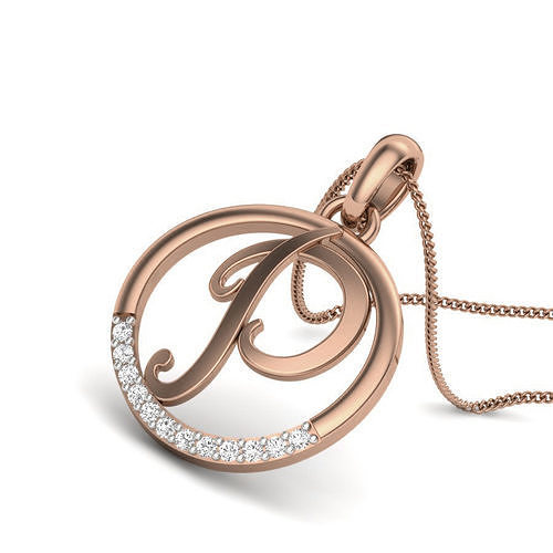 Diamond Alphabet - P Pendant renders 3dm details 3D print model