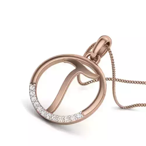 Diamond Alphabet - T Pendant renders 3dm details