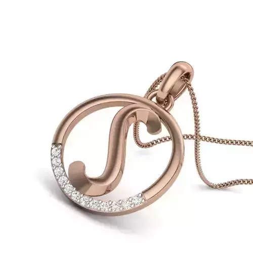 Diamond Alphabet - S Pendant renders 3dm details
