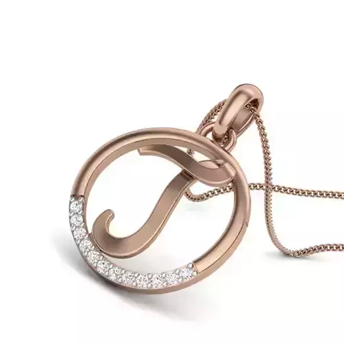 Diamond Alphabet - J Pendant renders 3dm details