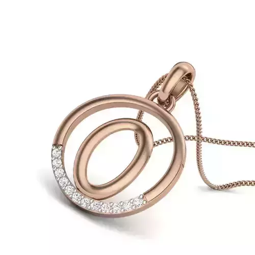 Diamond Alphabet - O Pendant renders 3dm details