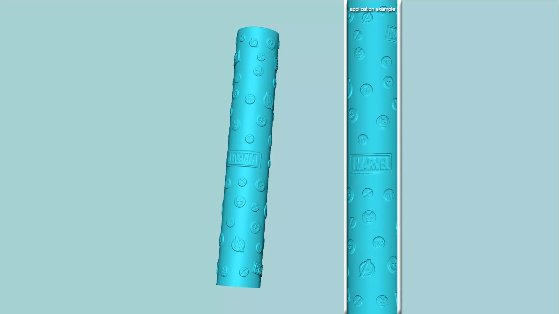 Texture Roll 71 Marvel Positive - Fondant Decoration Maker 3D print model_0