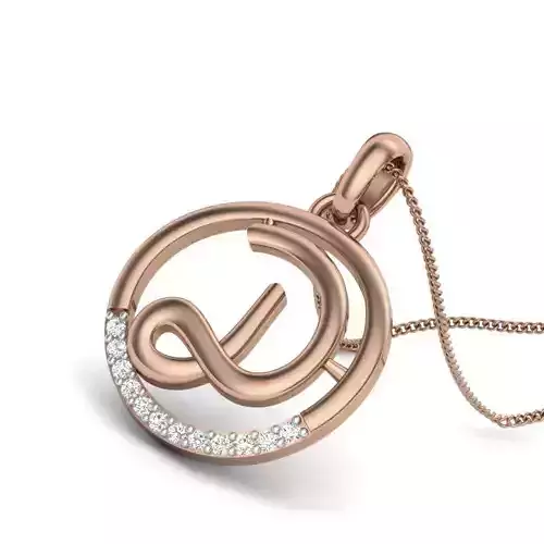 Diamond Alphabet - D Pendant renders 3dm details