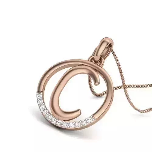 Diamond Alphabet - C Pendant renders 3dm details