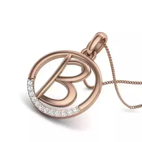 Diamond Alphabet - B Pendant renders 3dm details