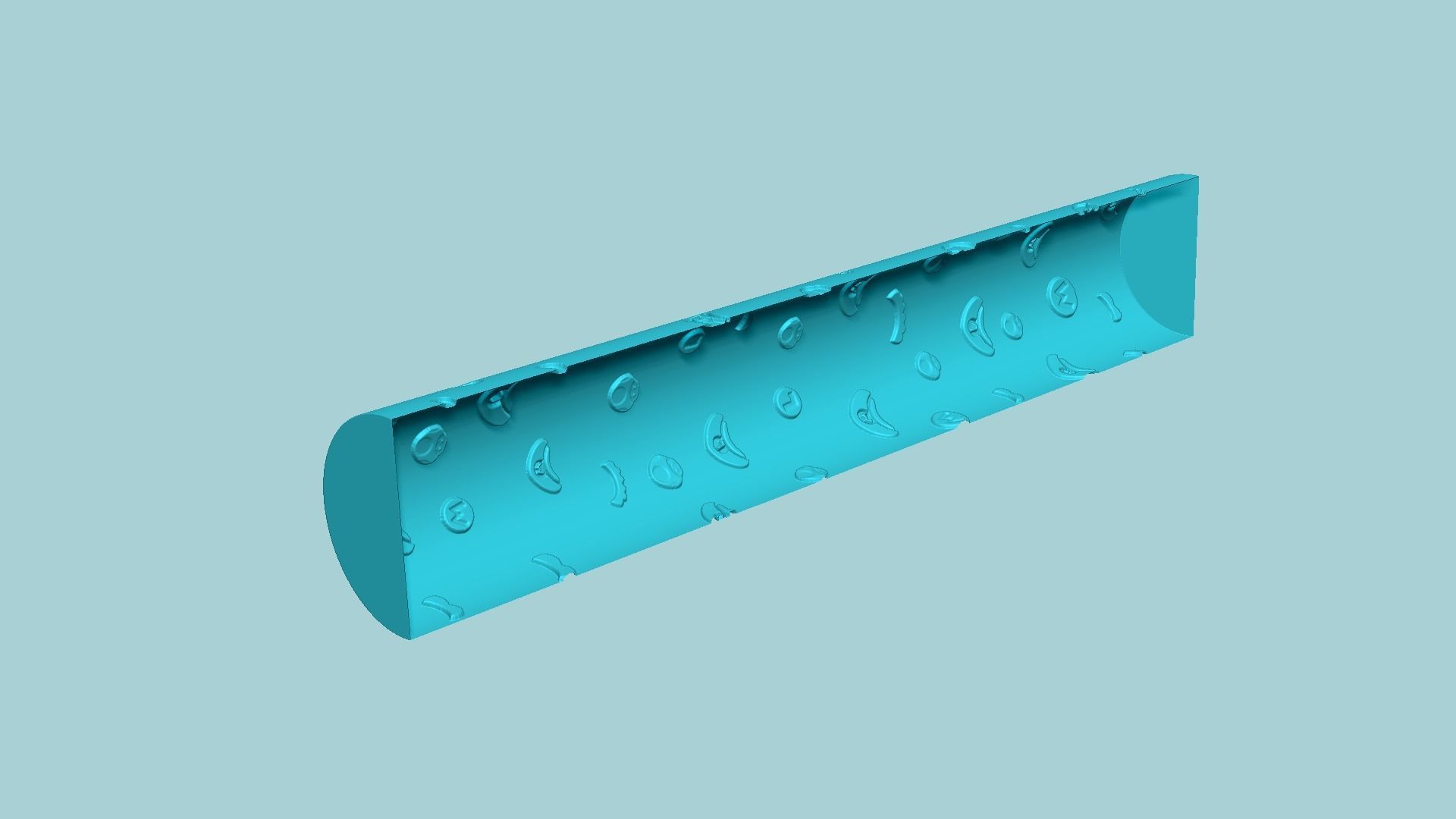 Texture Roll 72 Super Mario Negative - Fondant Decoration Maker 3D print model_7