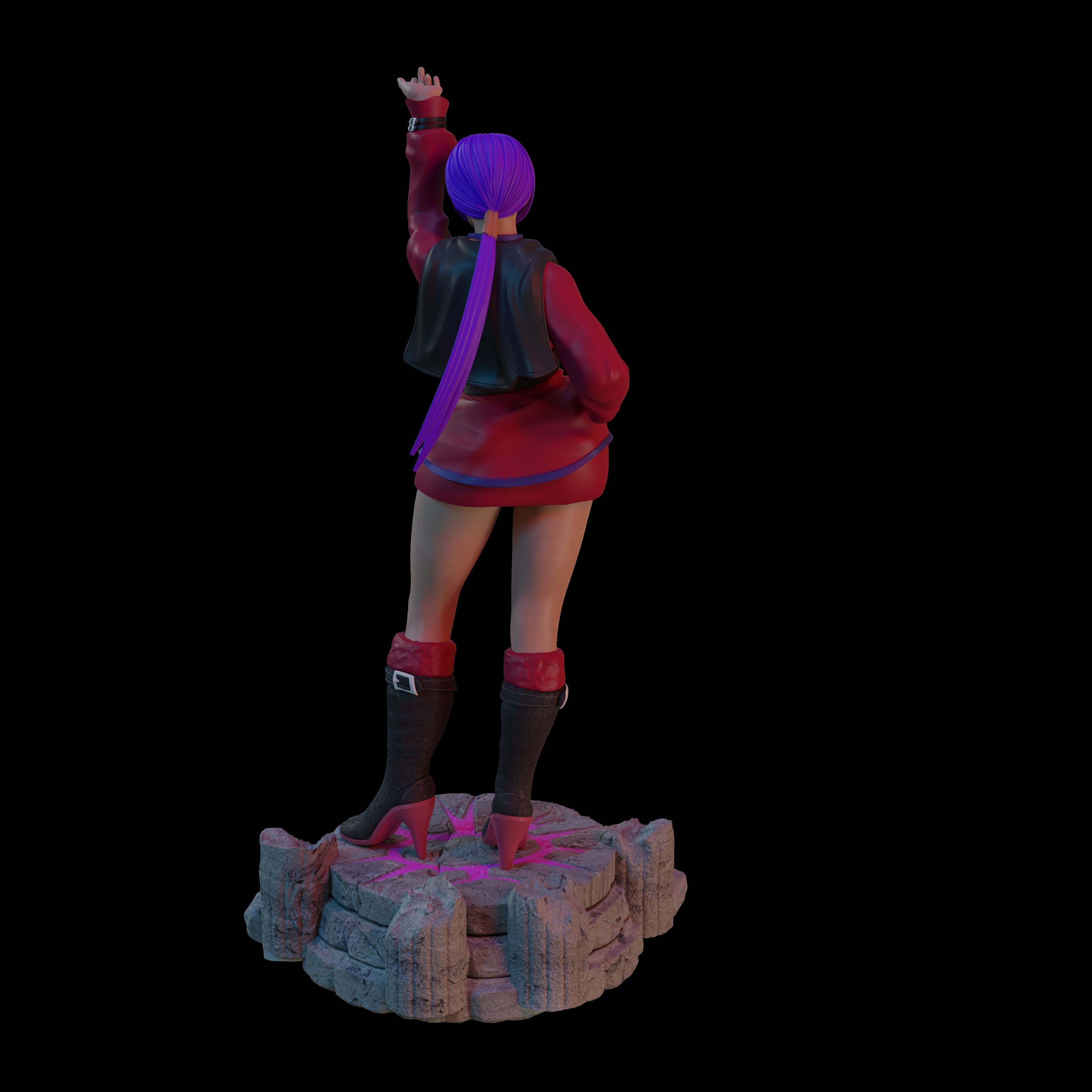 SHERMIE - THE KING OF FIGHTER 3D print model_3