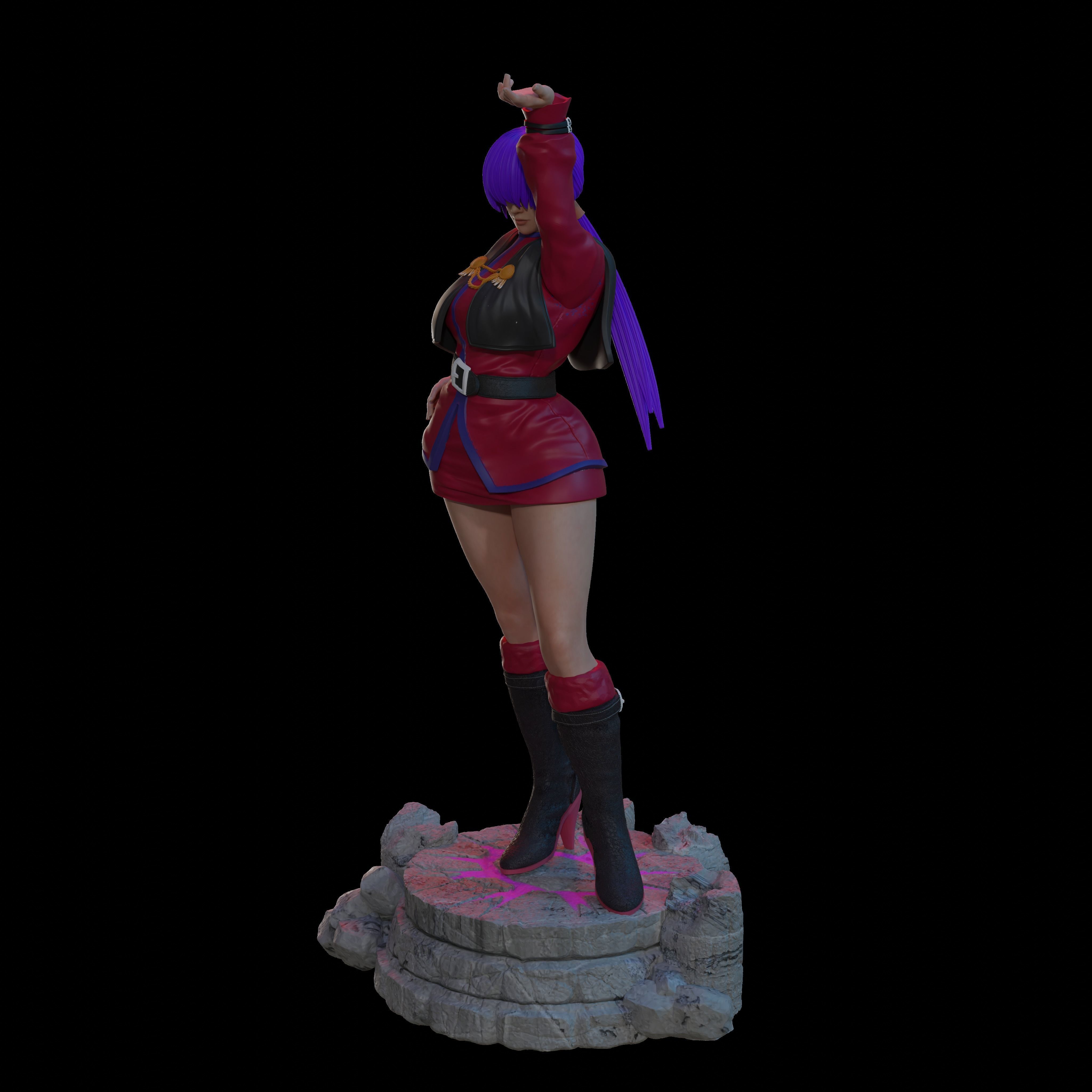 SHERMIE - THE KING OF FIGHTER 3D print model_4