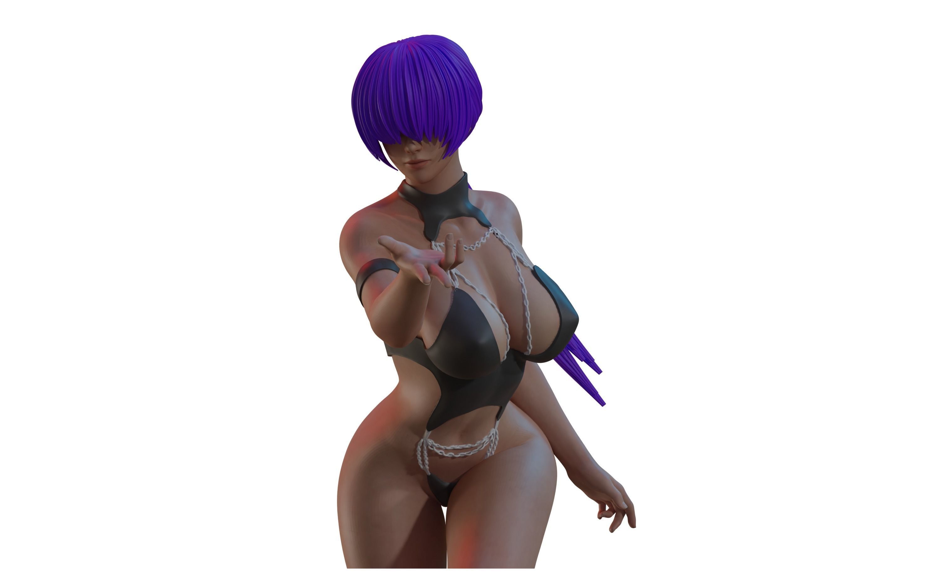 SHERMIE - THE KING OF FIGHTER 3D print model_6