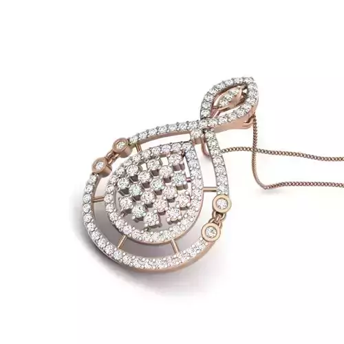 Women Diamond Pendant renders 3dm details