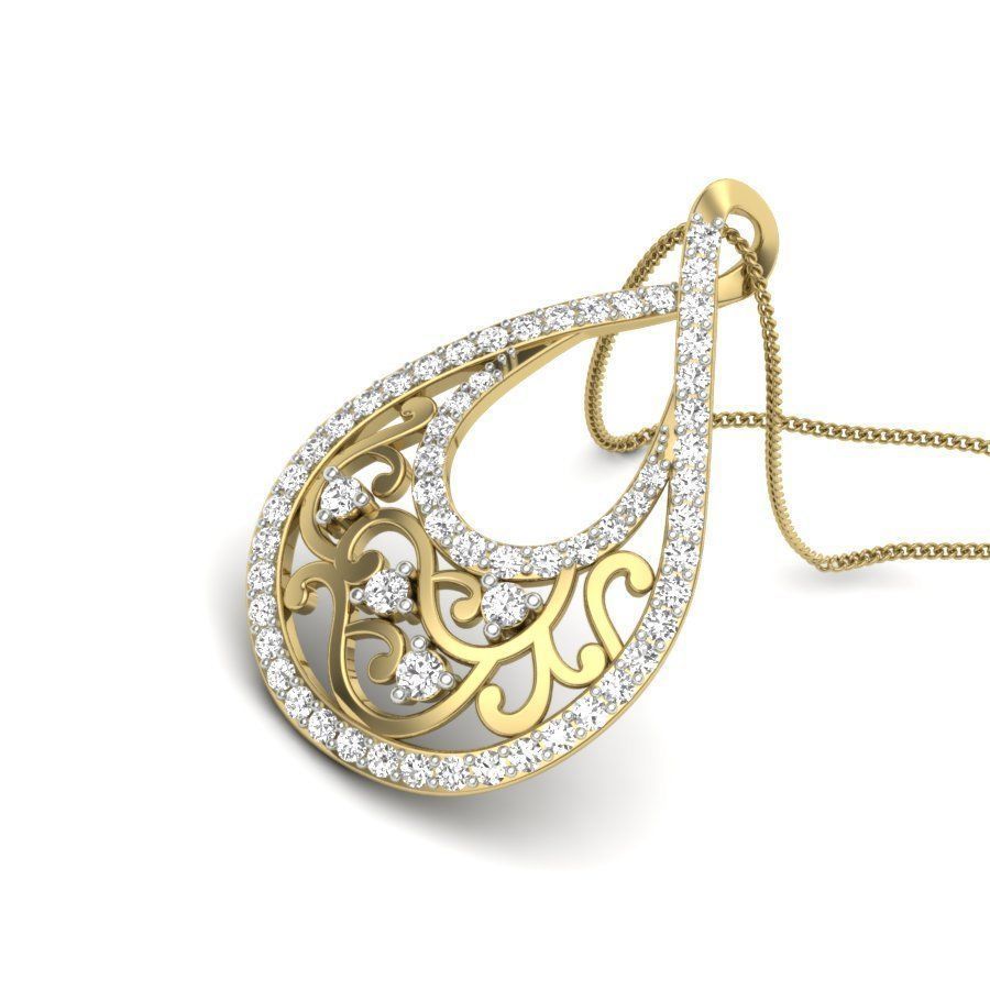 Diamond Pendant renders 3dm details 3D print model_11