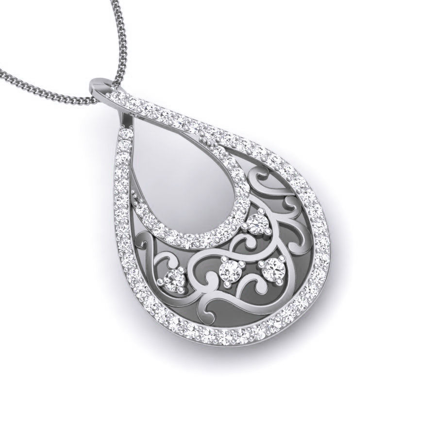 Diamond Pendant renders 3dm details 3D print model_6