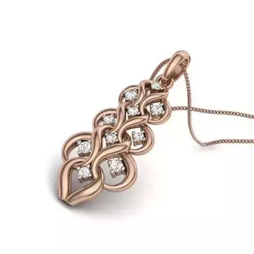 Woven Mesh Diamond Pendant renders 3dm details 3D print model