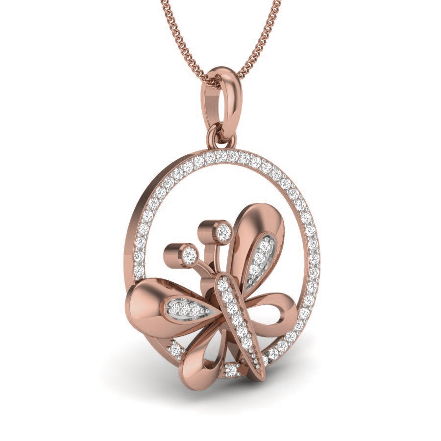Diamond Butterfly Pendant renders 3dm details 3D print model_4