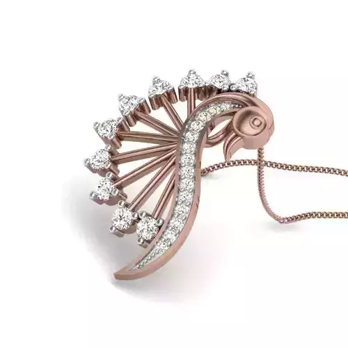 Diamond Peacock Pendant renders 3dm details