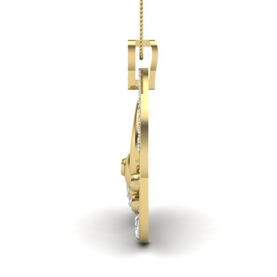 Diamond Peacock Pendant renders 3dm details 3D print model_8