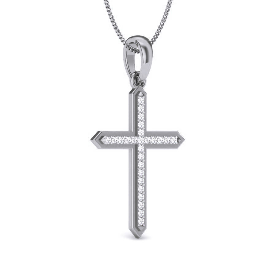 Diamond Holy Cross of Jesus Pendant renders 3dm details 3D print model_3