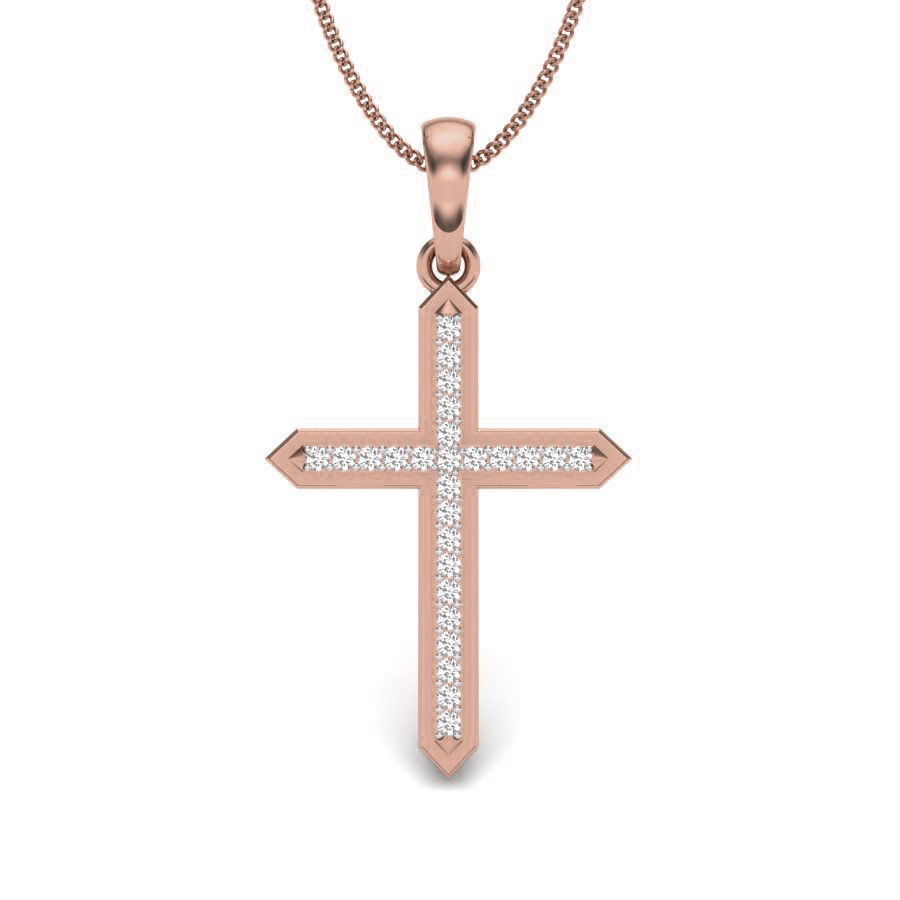 Diamond Holy Cross of Jesus Pendant renders 3dm details 3D print model_15