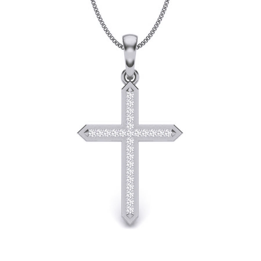 Diamond Holy Cross of Jesus Pendant renders 3dm details 3D print model_13
