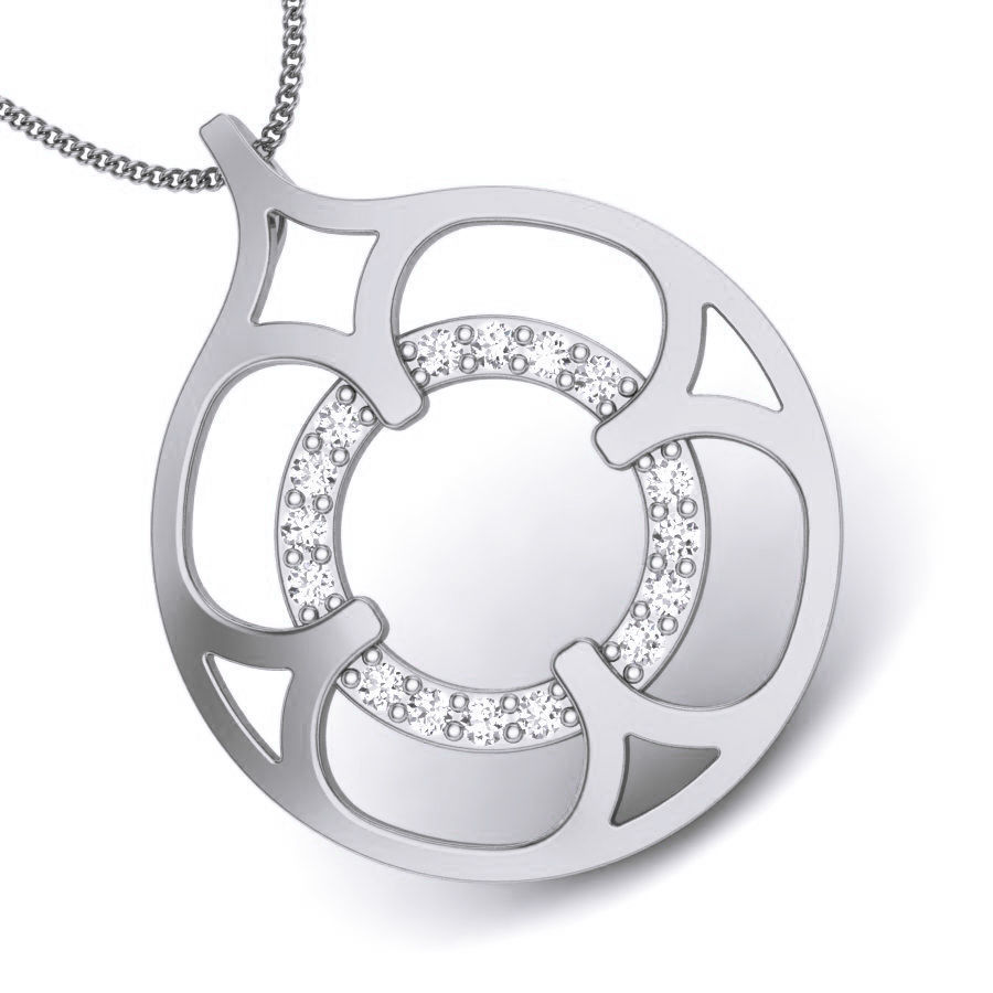 Diamond Pendant renders 3dm details 3D print model_6