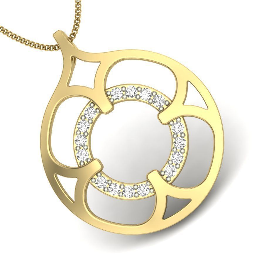 Diamond Pendant renders 3dm details 3D print model_5