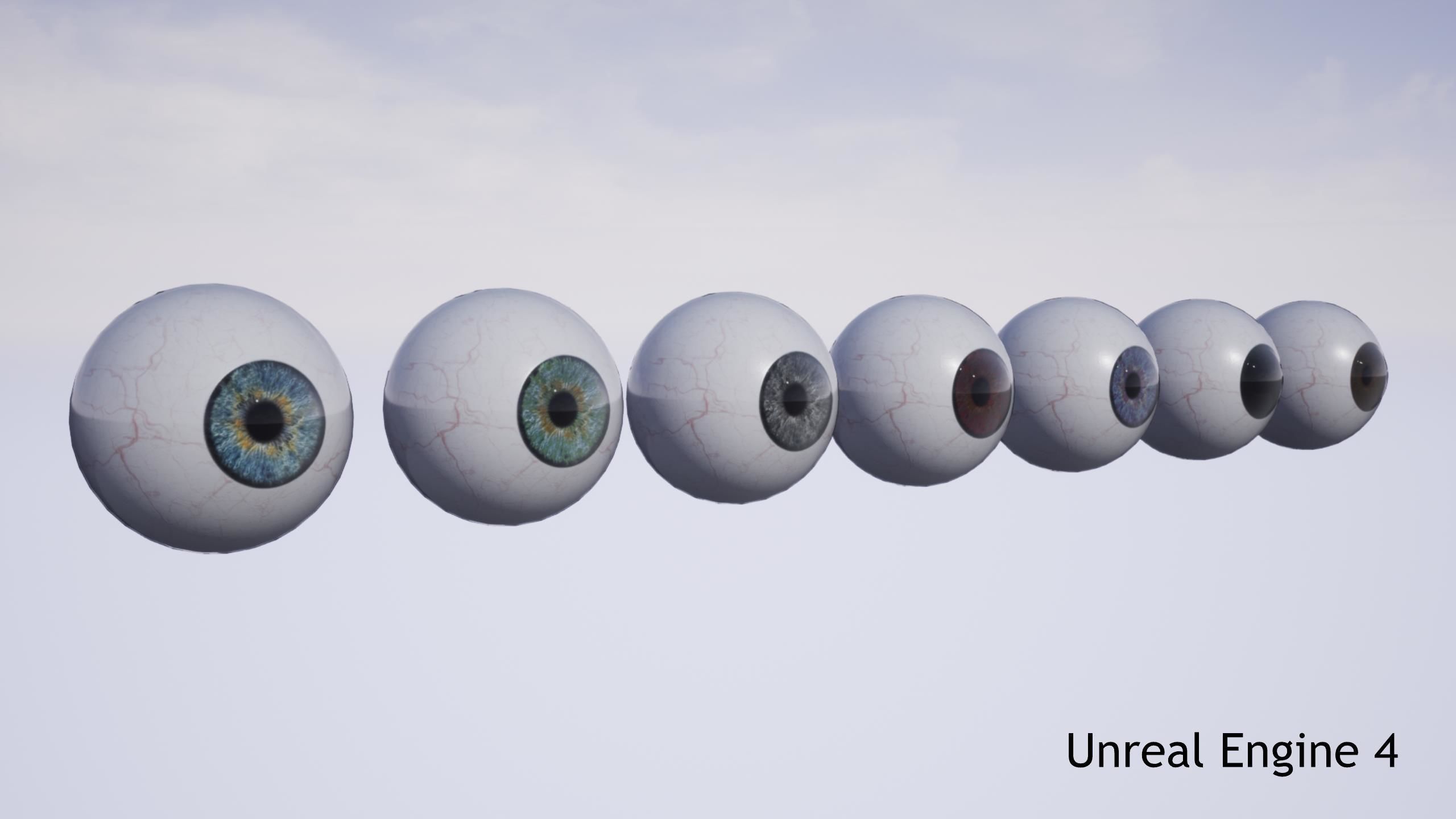 Human Eye Low-poly 3D model_13