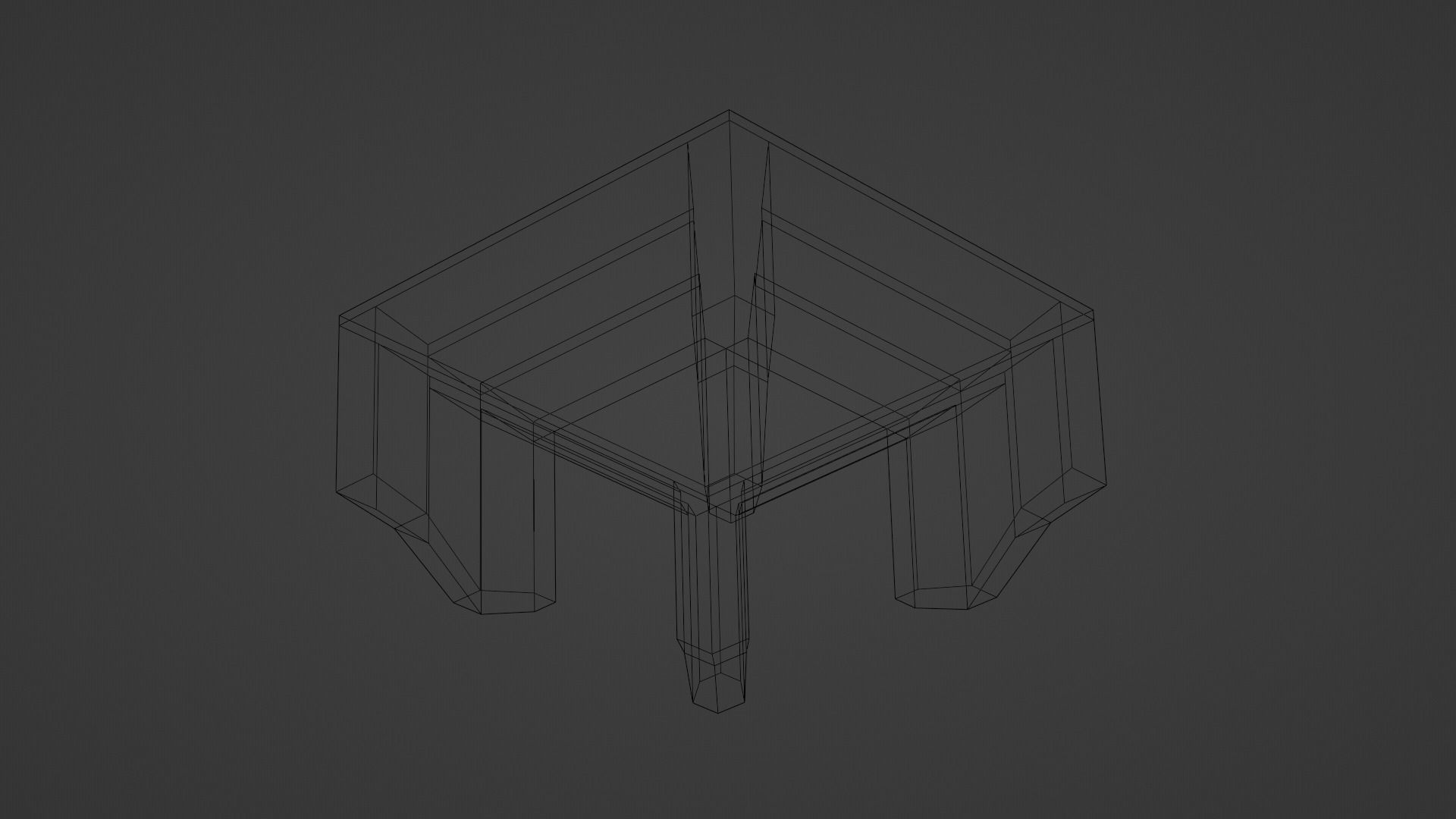 Future Table Low-poly 3D model_4