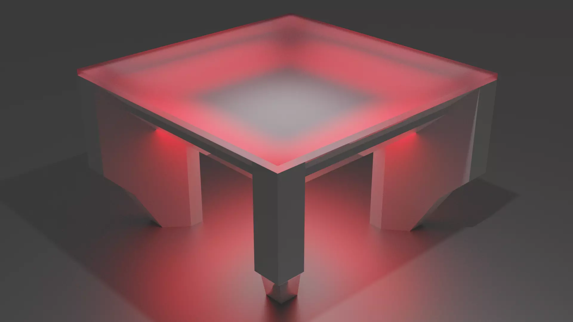 Future Table Low-poly 3D model_0