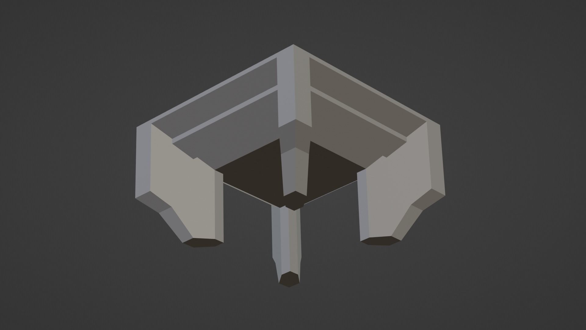 Future Table Low-poly 3D model_3