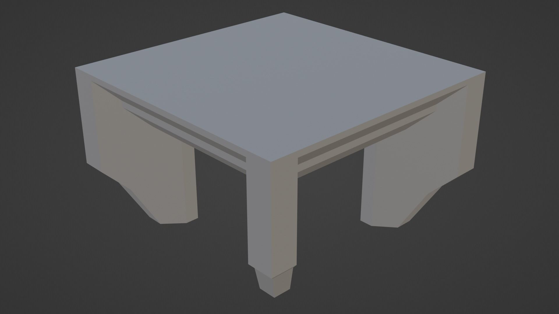 Future Table Low-poly 3D model_1