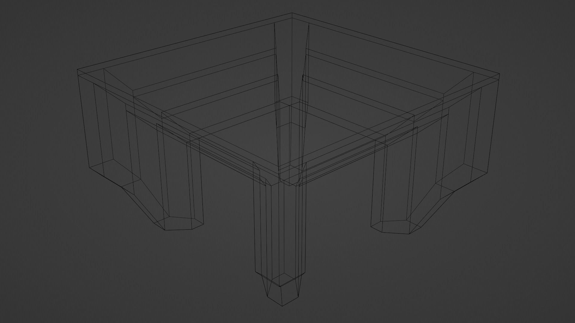 Future Table Low-poly 3D model_2