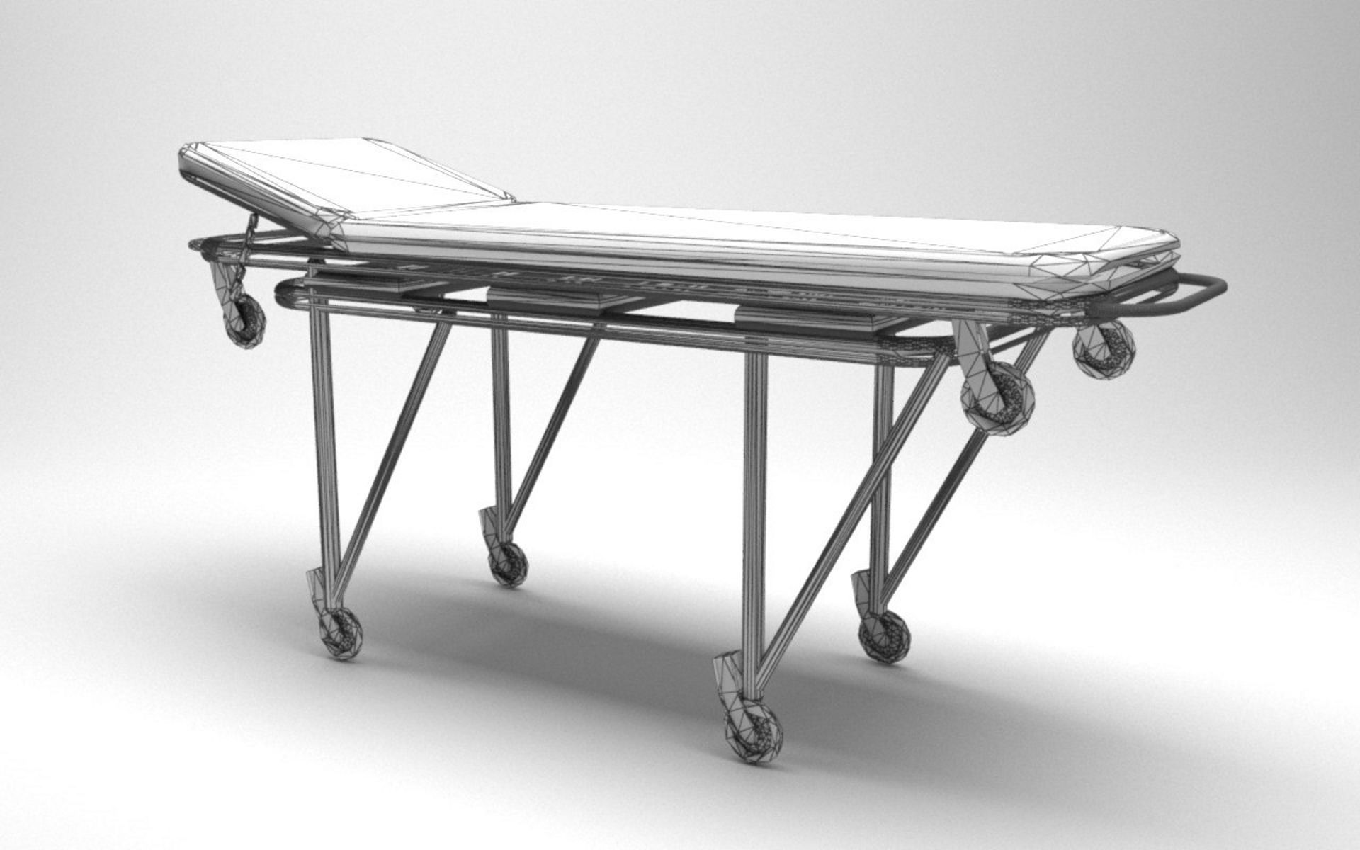 Ambulance Stretcher 3D model_5