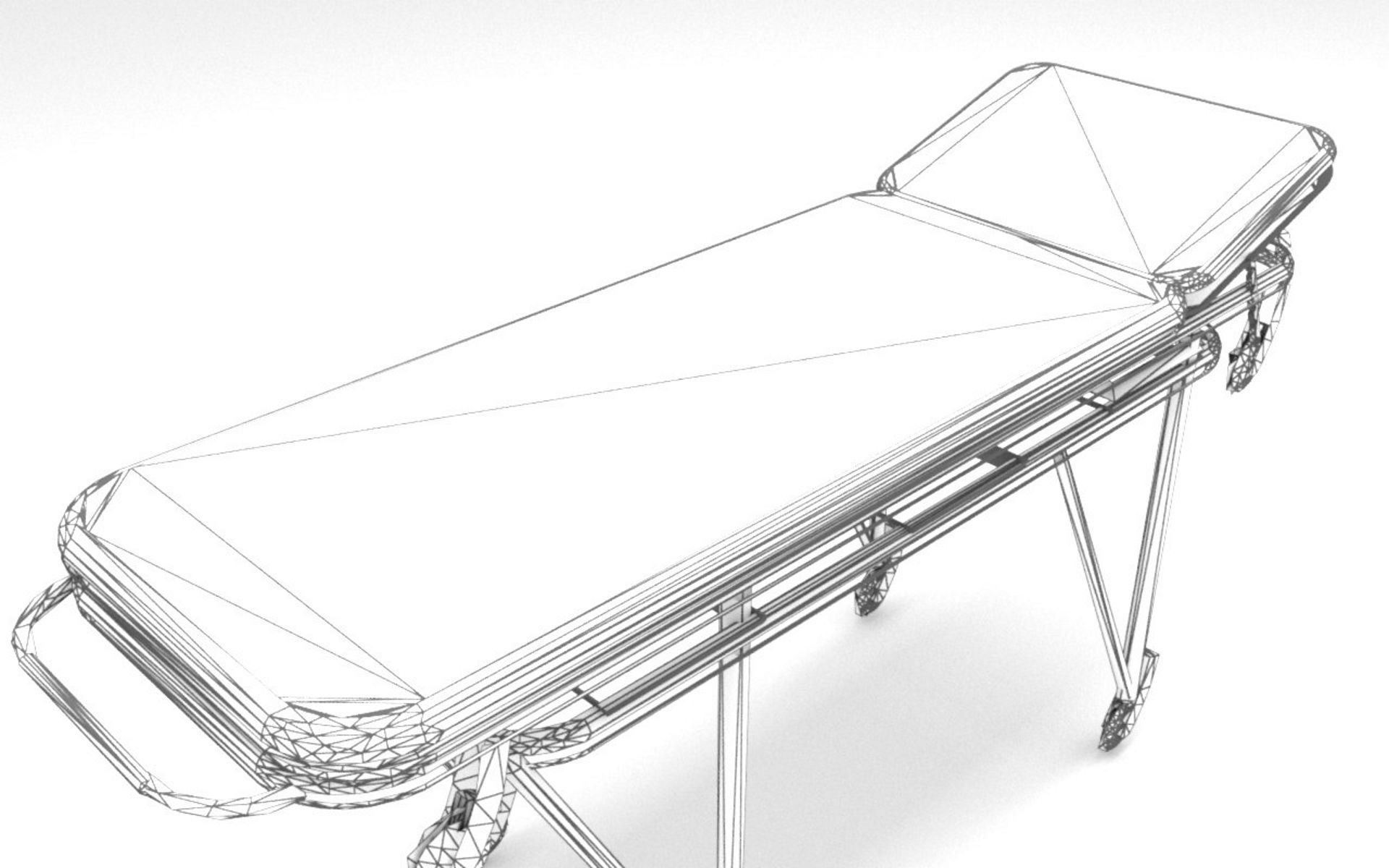 Ambulance Stretcher 3D model_7