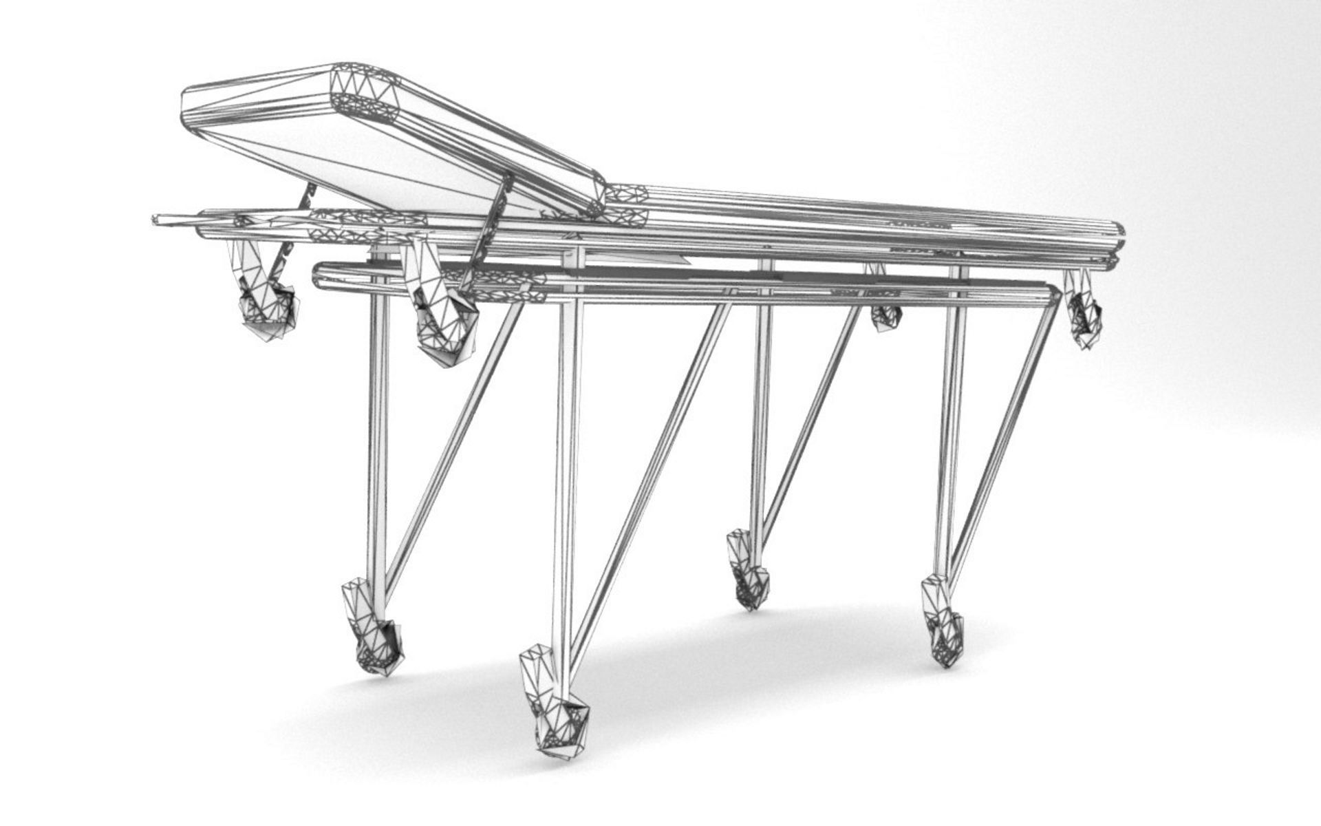 Ambulance Stretcher 3D model_9