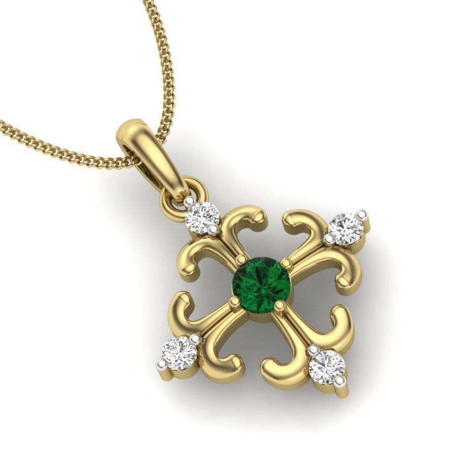 Diamond Pendant renders 3dm details 3D print model_5