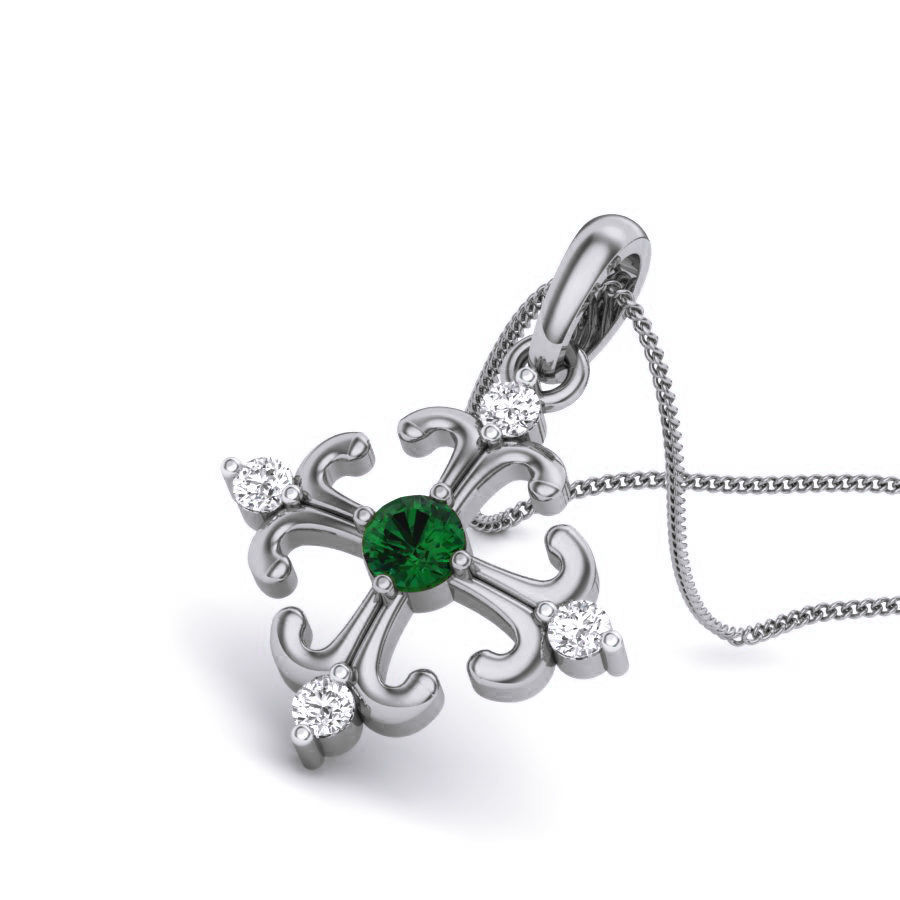 Diamond Pendant renders 3dm details 3D print model_12