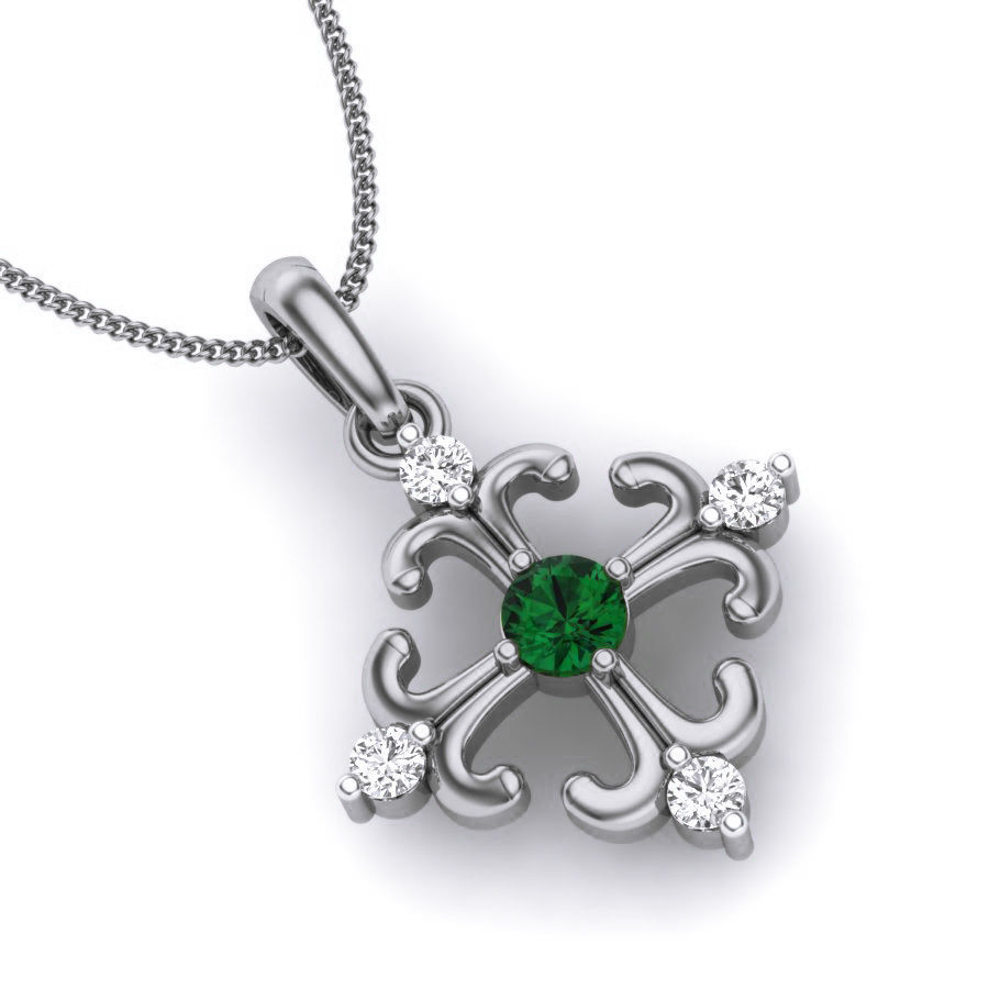 Diamond Pendant renders 3dm details 3D print model_7