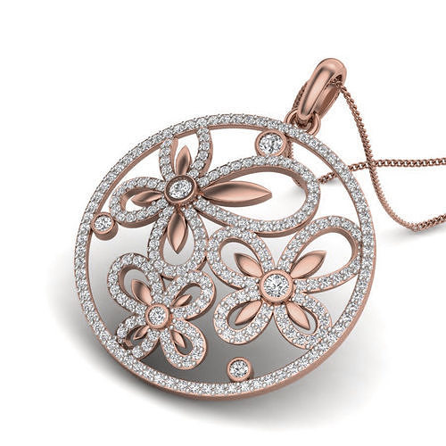Flower Diamond Cocktail Pendant renders 3dm details 3D print model