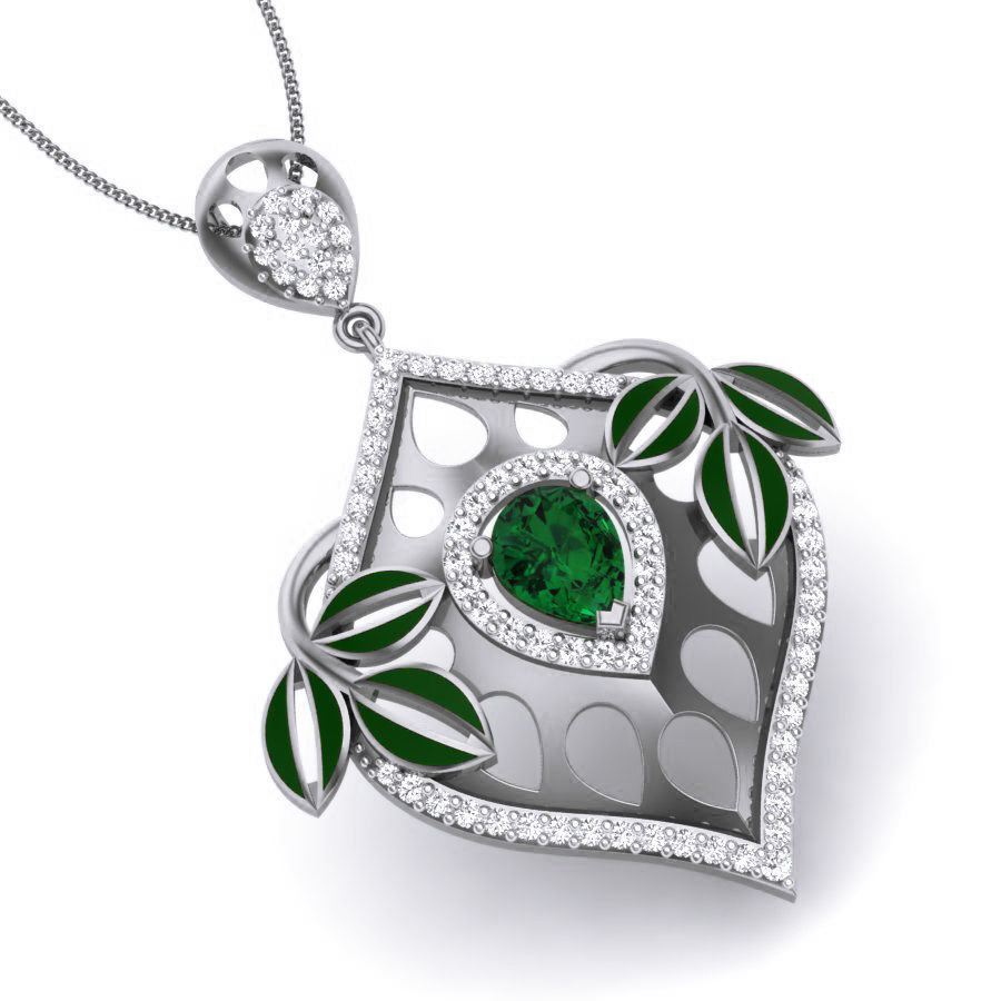 Diamond Pendant renders 3dm details 3D print model_8