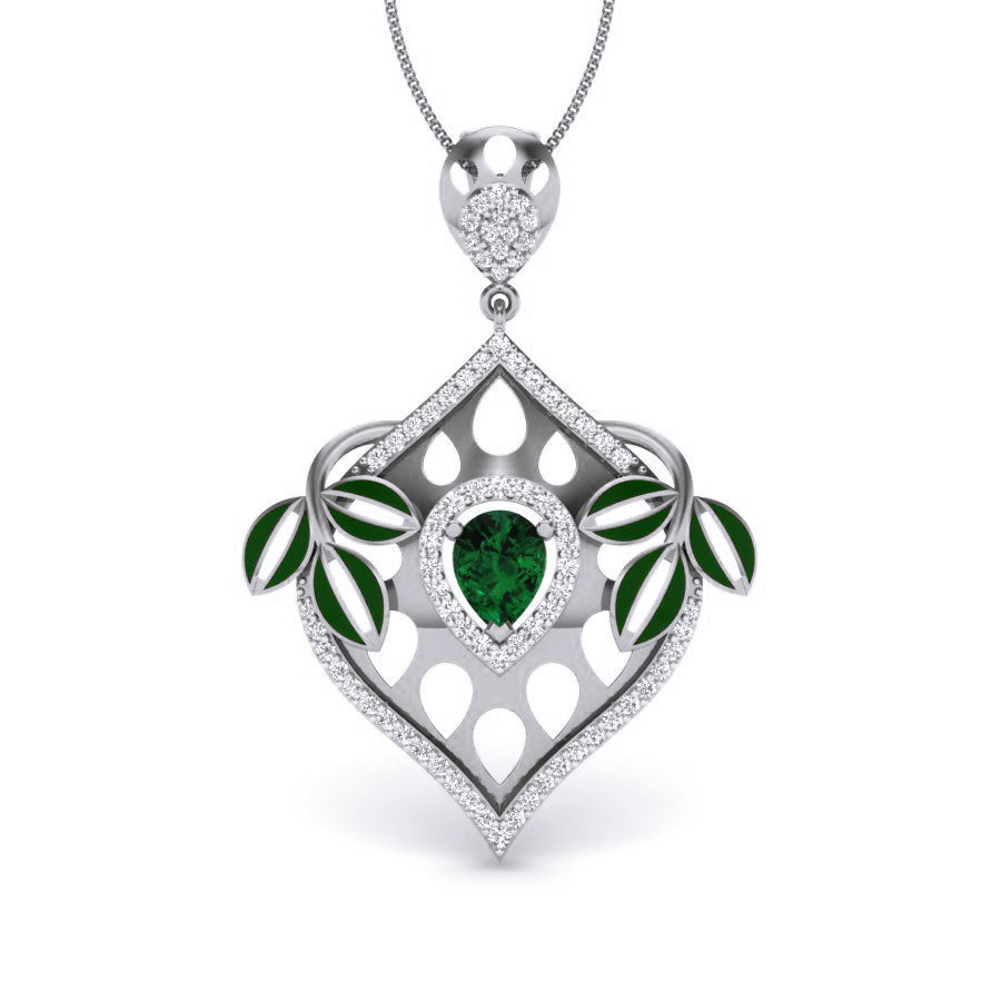 Diamond Pendant renders 3dm details 3D print model_15