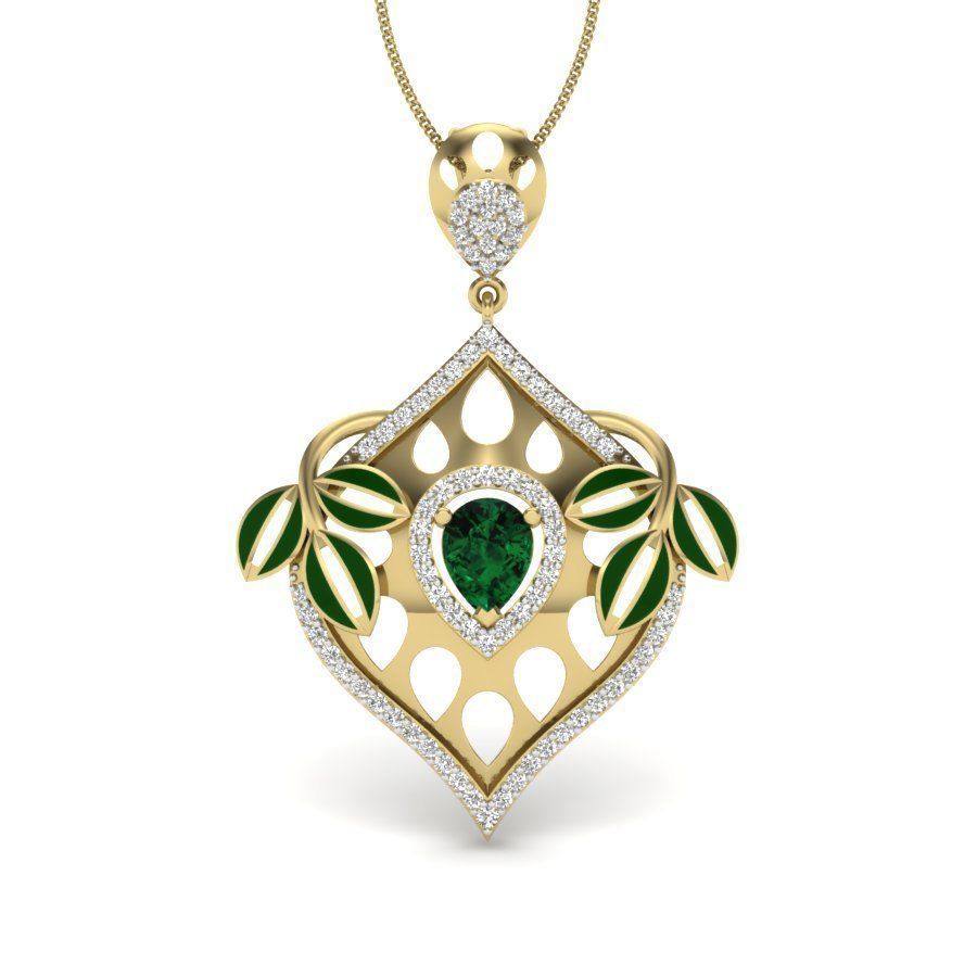 Diamond Pendant renders 3dm details 3D print model_13